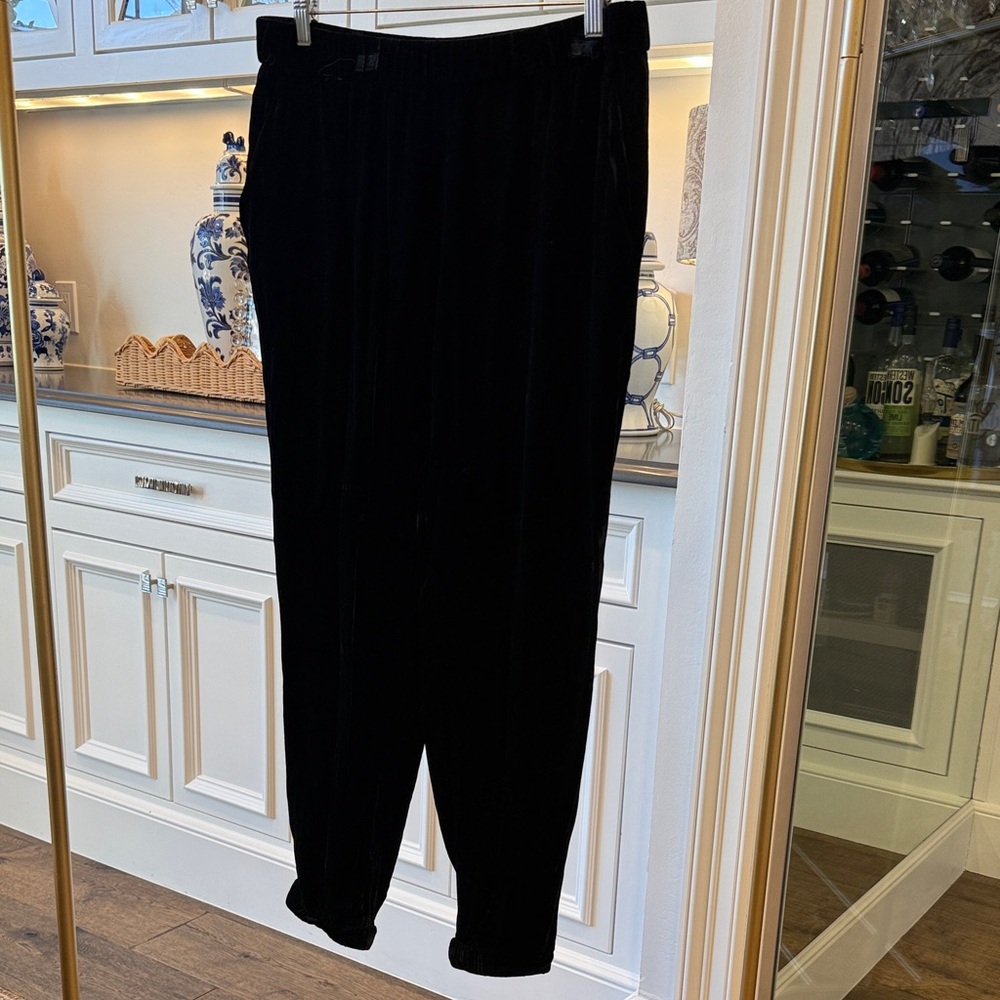 Eileen Fisher Black Velvet Trousers